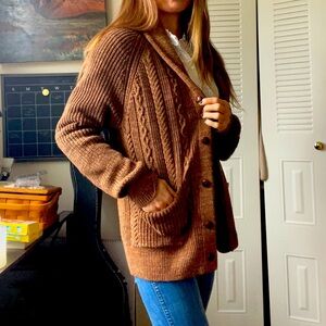 Madewell cardigan chunky duster Jcrew Oversize coat cable knit sweatercoat thick